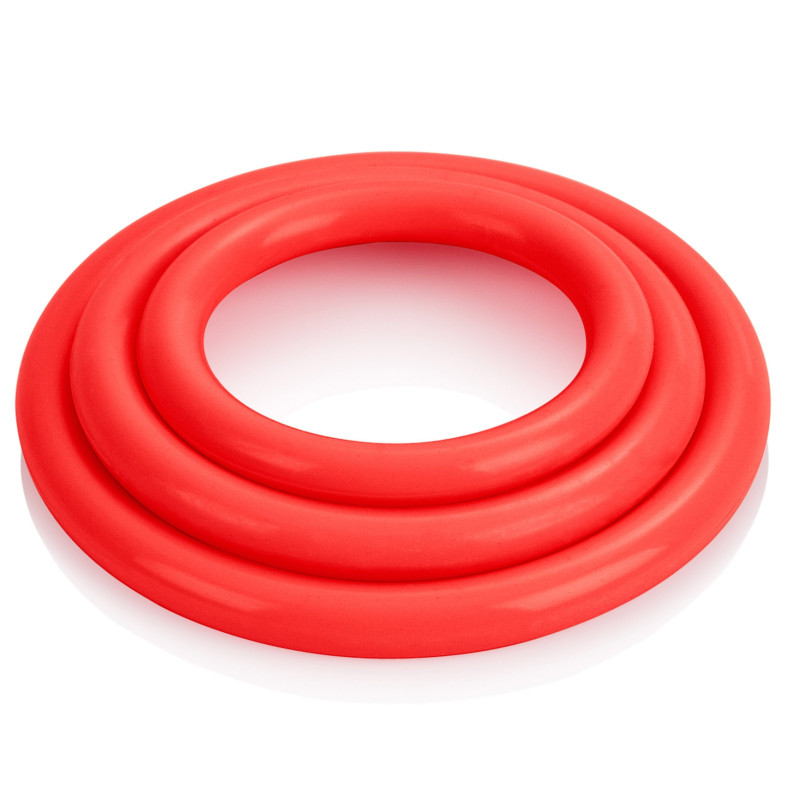 Calexotics Tri-Rings Cockring Rouge